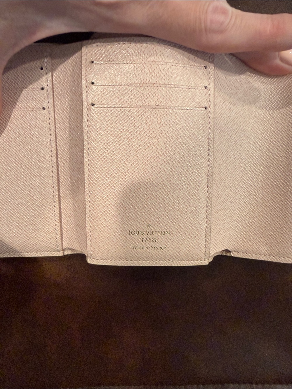 Louis Vuitton Damier Azur Envelope Wallet with Pink Snap - Picture 4 of 6